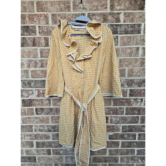 Keepsake The Label Plaid Yellow Dress - Picture 1 of 4